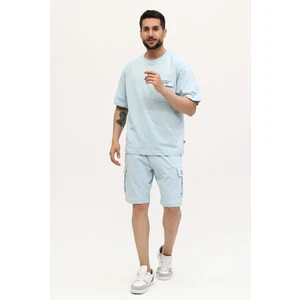 Owut Collection Erkek Relaxed/rahat Kesim Yazı Baskılı %100 Pamuk Şort Takım