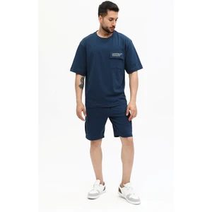 Owut Collection Erkek Relaxed/rahat Kesim Yazı Baskılı %100 Pamuk Şort Takım