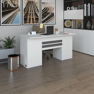 Kenzlife ofis masası pat morita byz 75*150*60 kilitli kapaklı dolap çiftli şeritli bilgisayar çalışma masası