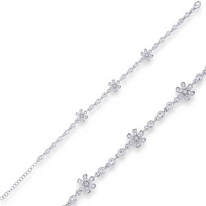 Gümüş Çiçek Bayan Bileklik