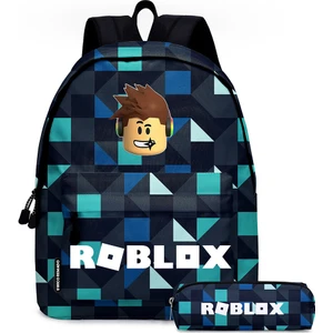 Swico Remado Karikatür Roblox Kalem Kutulu Ilkokul Çantası - Siyah/mavi (Yurt Dışından)