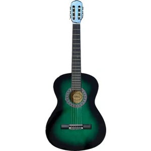 Segah Müzik Yeşil Gitar - 4/4 Boy Öğrenci Gitarı Kılıf ve Pena Hediye !