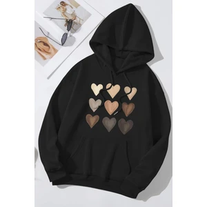 Only Trendwear Unisex Oversize Kalp Baskılı Sweatshirt