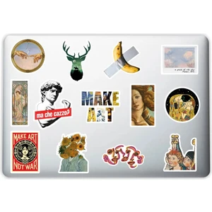 Quart Aksesuar Art Sanat Dekoratif Laptop Notebook Tablet Telefon Sticker Set 18 Quart Aksesuar