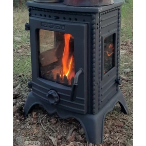 Flame Stove FS-052 Minör Lüx 3 Camlı Döküm Soba