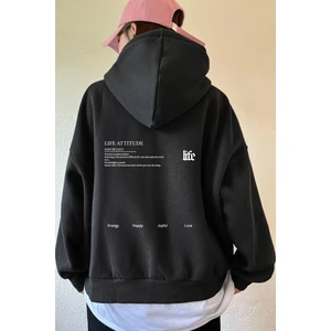 Only Trendwear Unisex Oversize Life Baskılı Sweatshirt