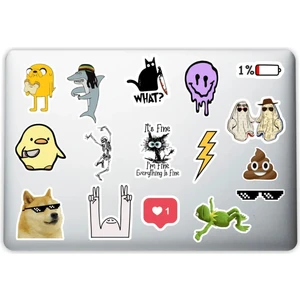 Quart Aksesuar Dekoratif Laptop Notebook Tablet Telefon Sticker Set 17 Quart Aksesuar