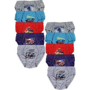 Hepsine Rakip 10LU Erkek Çocuk Slip Renkli Pamuklu Baskılı Külot Kz