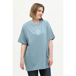 Owut Collection Pamuk Sırt Baskı Detaylı Basic Bisiklet Yaka Örme T-Shirt