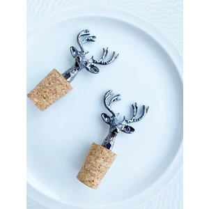 Siyah Geyik Figür Mantarlı Tıpa 2 Adet