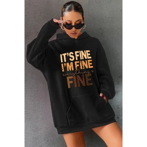 Only Trendwear Unisex Oversize Fine Baskılı Sweatshirt