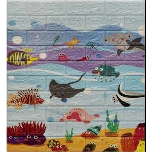 Renkli Duvarlar 70X77CM (0,53M2) Kendinden Yapışkanlı Çocuk Odası Esnek Sünger Duvar Paneli