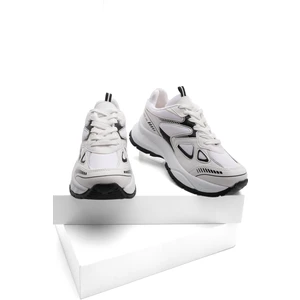 Kadın Sneaker Yüksek Taban Bağcıklı Spor Ayakkabı Nevila