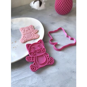 Selam Veren Pembe Kedi Hamur Şekillendirici