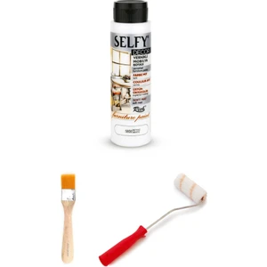 Rich Selfy Decor 500 cc (700 Gr) Vernikli Boya Dolap Boyama Seti Mobilya Boyası Seti