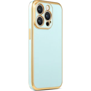 Apple iPhone 14 Pro Max Kılıf Parlak Kenarlı Kamera Korumalı Yumuşak Silikon Kılıf
