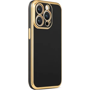 Apple iPhone 14 Pro Max Kılıf Parlak Kenarlı Kamera Korumalı Yumuşak Silikon Kılıf