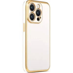 Apple iPhone 14 Pro Max Kılıf Parlak Kenarlı Kamera Korumalı Yumuşak Silikon Kılıf