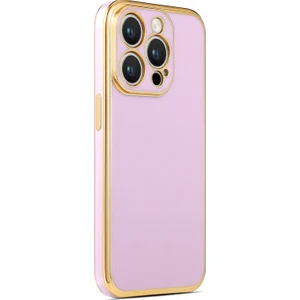 Apple iPhone 14 Pro Kılıf Parlak Kenarlı Kamera Korumalı Yumuşak Silikon Kılıf
