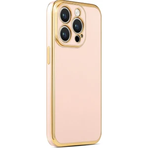Apple iPhone 14 Pro Max Kılıf Parlak Kenarlı Kamera Korumalı Yumuşak Silikon Kılıf