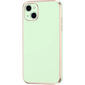 Apple iPhone 13 Kılıf Parlak Kenarlı Kamera Korumalı Yumuşak Silikon Kılıf