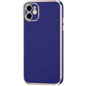 Apple iPhone 12 Kılıf Parlak Kenarlı Kamera Korumalı Yumuşak Silikon Kılıf