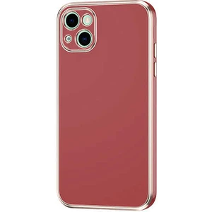 Apple iPhone 13 Kılıf Parlak Kenarlı Kamera Korumalı Yumuşak Silikon Kılıf