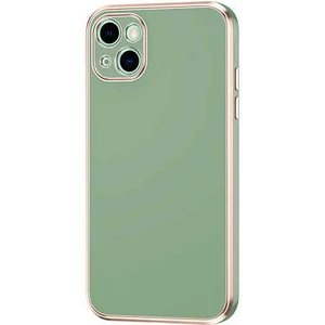 Apple iPhone 13 Kılıf Parlak Kenarlı Kamera Korumalı Yumuşak Silikon Kılıf