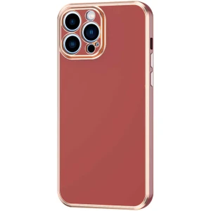 Apple iPhone 13 Pro Max Kılıf Parlak Kenarlı Kamera Korumalı Yumuşak Silikon Kılıf
