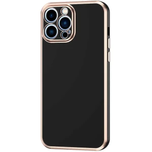 Apple iPhone 12 Pro Max Kılıf Parlak Kenarlı Kamera Korumalı Yumuşak Silikon Kılıf