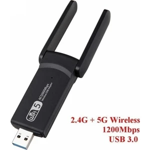 Blue Wings 1300 Mbps Dual Band USB 3.0 5 Ghz Adaptör Kablosuz Wifi Alıcı