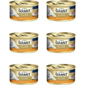 Gourmet Gold Hindi Etli Yetişkin Kıyılmış Kedi Konservesi 6X85 gr - Farmapets