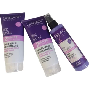 Urban Care Mor Serisi Seti Sette 2 Adet (200 ml + 200 ml ) Mor Maske 1 Adet Mor Sıvı Saç Kremi 200 ml