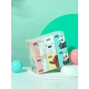 We Bare Bears Lisanslı Mini Cep Mendili 8Yp. (18 Adet)