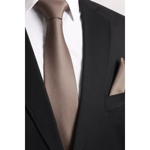 Hand Made 7.5 cm Bej Kravat Mendil