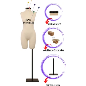 Manken İstanbul Yüksek  Pantalon Giyebilen Bayan 38 Beden Iğne Batabilenterzi Mankeni Prova Mankeni Vitrin Mankeni