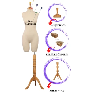 Manken İstanbul Yüksek  Pantalon Giyebilen Bayan 38 Beden Iğne Batabilenterzi Mankeni Prova Mankeni Vitrin Mankeni