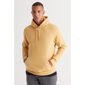 Altınyıldız Classics Erkek Hardal Standart Fit Içi Polarlı 3 Iplik Kapüşonlu Kanguru Cepli Pamuklu Sweatshirt