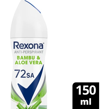 Rexona Kadın Sprey Deodorant Bambu & Aloe Vera 72 Saat Kesintisiz Üstün Koruma 150