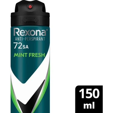 Rexona Men Erkek Sprey Deodorant Natural Fresh Mint 72 Saat Kesintisiz Üstün Koruma 150