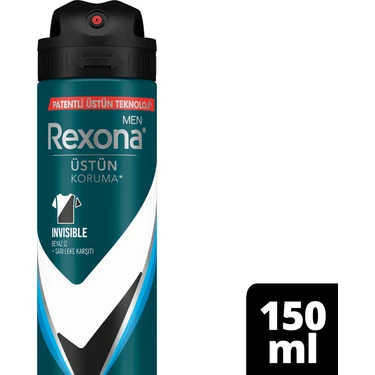 Rexona Men Erkek Sprey Deodorant Invisible Ice Fresh 72 Saat Kesintisiz Üstün Koruma 150