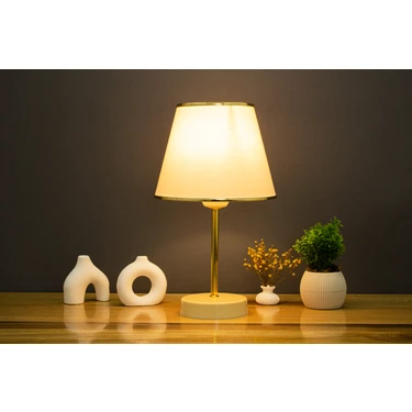 Vivido Abajur Krem Gold Safir Modern