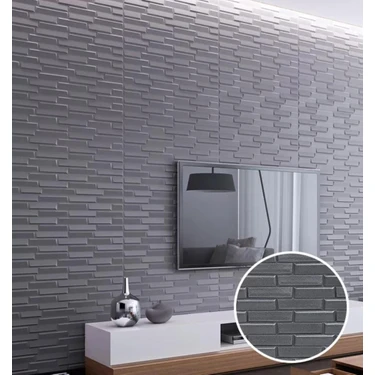 Renkli Duvarlar 70X38CM (0,26M2) Ofis Salon Oda Gri Opak 3D Kendinden Yapışkanlı Duvar Kağıdı