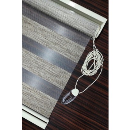 Modern Soft Bambu Zebra Perde Alüminyum Kasalı - Kahverengi