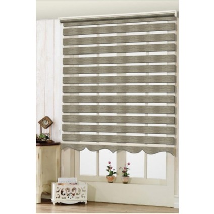 Modern Soft Bambu Zebra Perde Alüminyum Kasalı - Kahverengi fiyatları