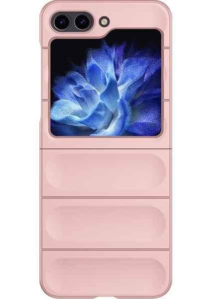 Samsung Galaxy Z Flip5 Pembe Için Cilt Fe Sihirli Shid Kasası (Yurt Dışından)