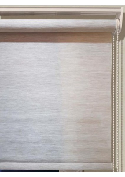 Lüks Bambu Keten Dokulu Alüminyum Kasalı Stor Perde Yüksek Kaliteli - Açık Kahve