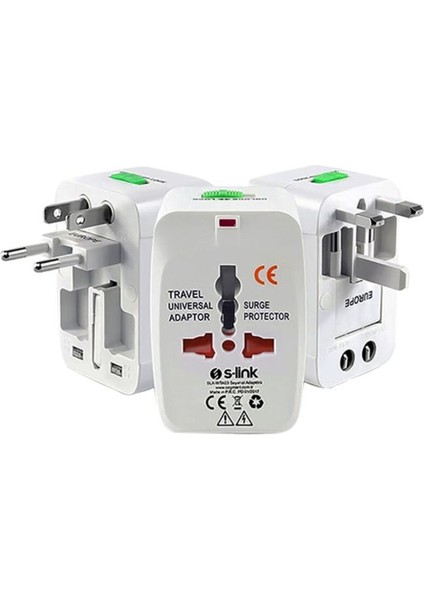 Uluslararası Üniversal Çoklu Priz Çevirici Seyahat Adaptör 125V-250V 6A-13A