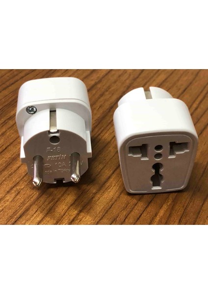 Topraklı Uzun Beyaz Üniversal Ingiliz Çevirici Beyaz Erkek Elektrik Priz Dönüştürücü