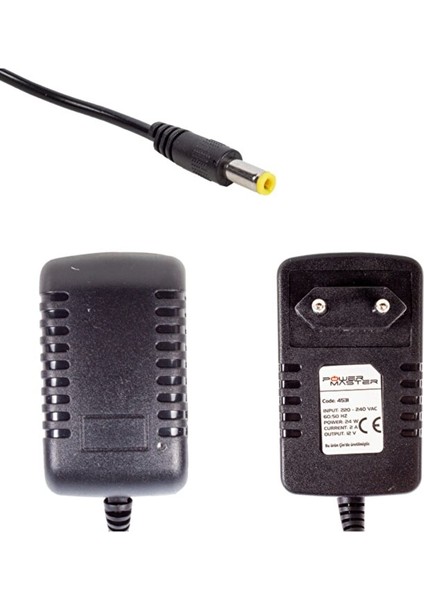 Aselsan Şarj Cihazı Uyumlu 12 Volt 2 Amper Plastik Kasa Priz Tipi Adaptör 5.5*2.5 Uç